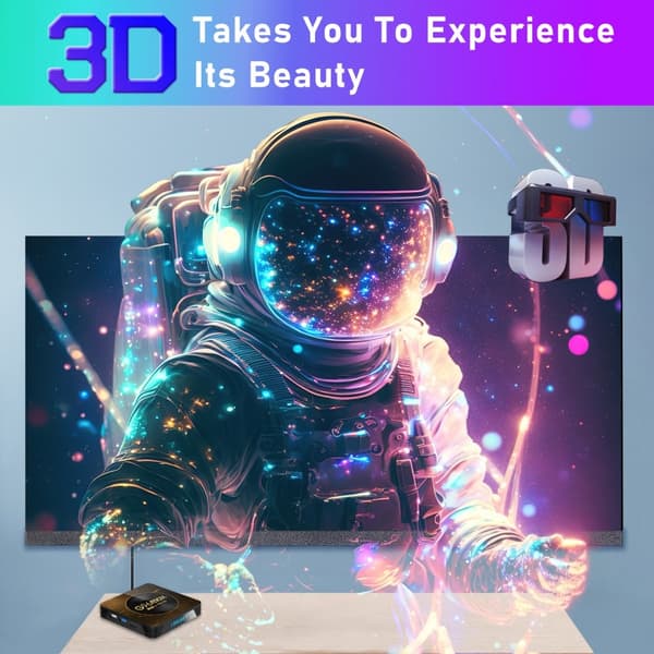 G96max 4+32GB 8K Ultra HD Smart TV-boks H616 Android 13.0 Black