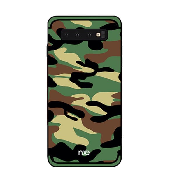 NXE Camouflage Pattern TPU Kansi - Samsung Galaxy S10 - Army Vihreä Green