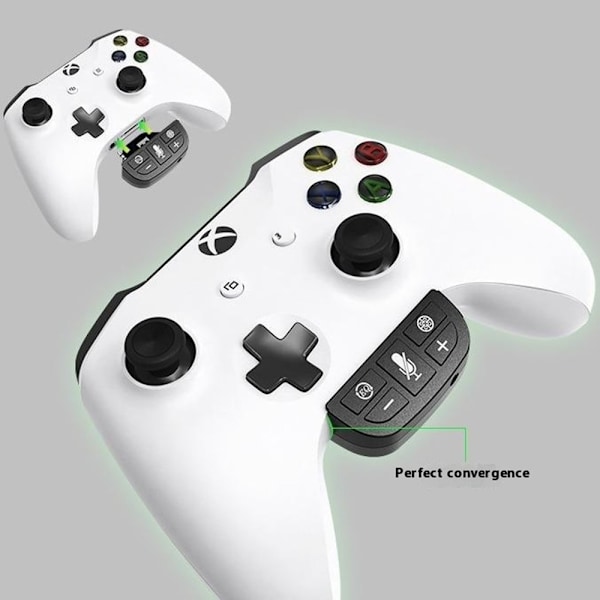 HS-XO221 för Xbox One Controller Audio Enhancer 3,5 mm Stereo Headset Adapter Svart