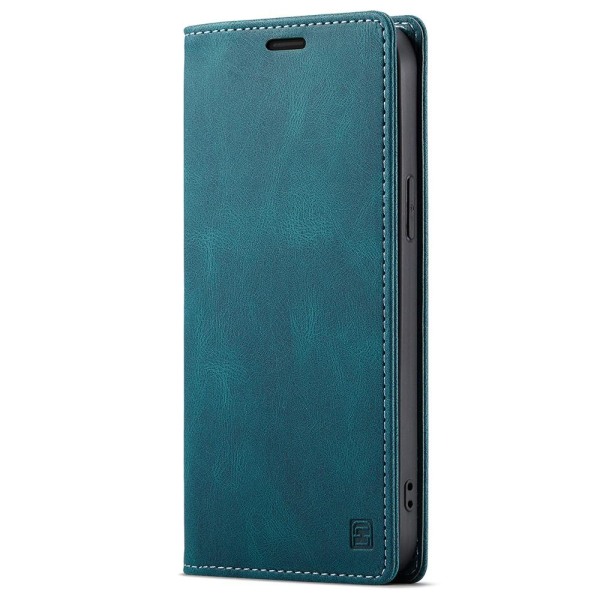 AUTSPACE A01 Retro Wallet Cover til iPhone 13 Pro - Blå Blue