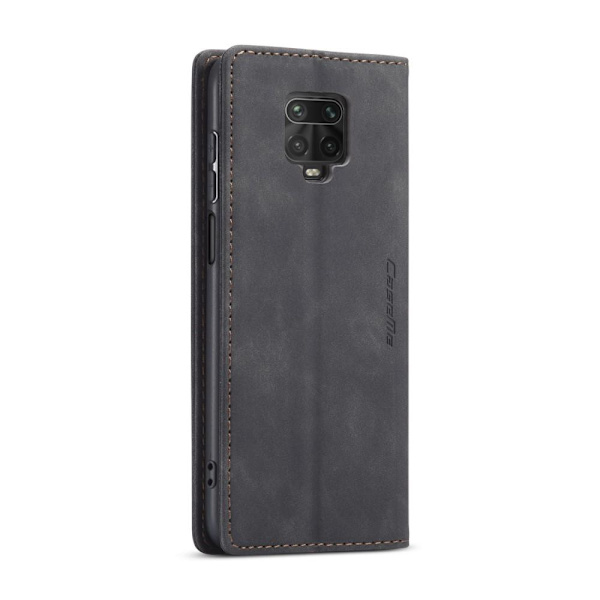 CASEME Retro tegnebog taske til Xiaomi Redmi Note 9 Pro Black