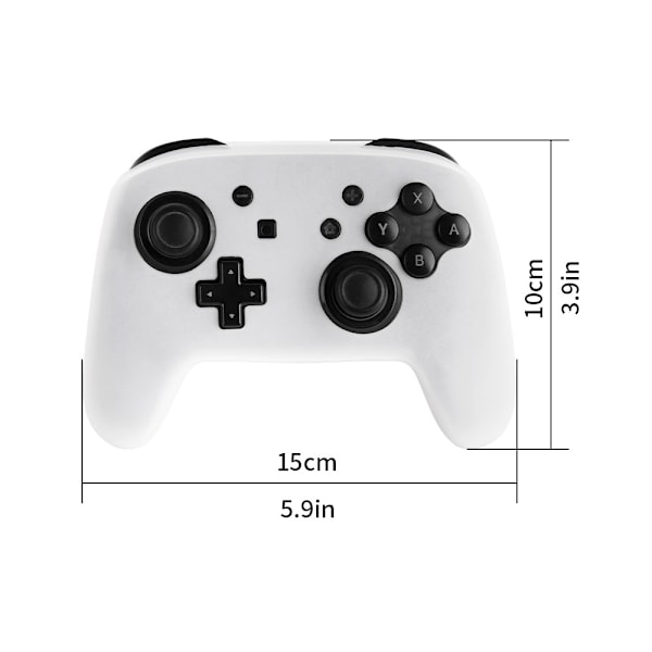 Kompatibel med Nintendo Switch Pro Controller Case Silikon - Hvit White