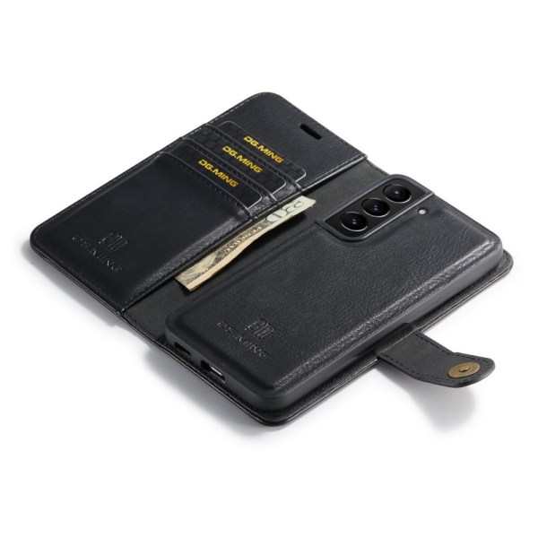 Samsung Galaxy S22 5G DG.MING Irrotettava 2-in-1-lompakkokuori Black