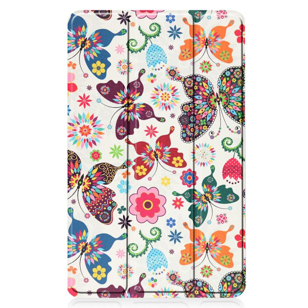 Pattern Tri-fold Stand Cover Lenovo Tab M7 (3rd Gen) - Butterflies White