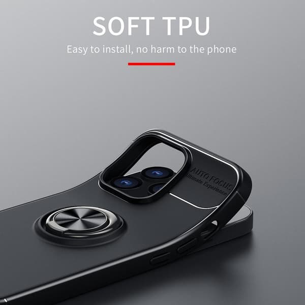 iPhone 13 Pro Max Fingerring Kickstand Hybrid Taske - Blå Blue
