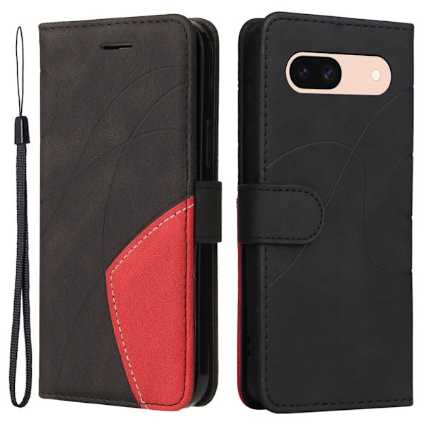Til Google Pixel 8a KT-serie-1 dobbeltfarve Black