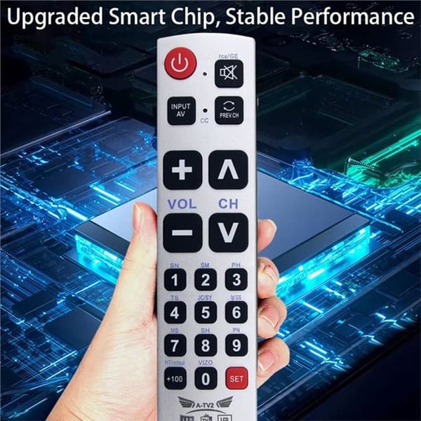 TV fjärrkontroll Ersättning Universal Philips / Panasonic / Samsung / LG / Sharp grå