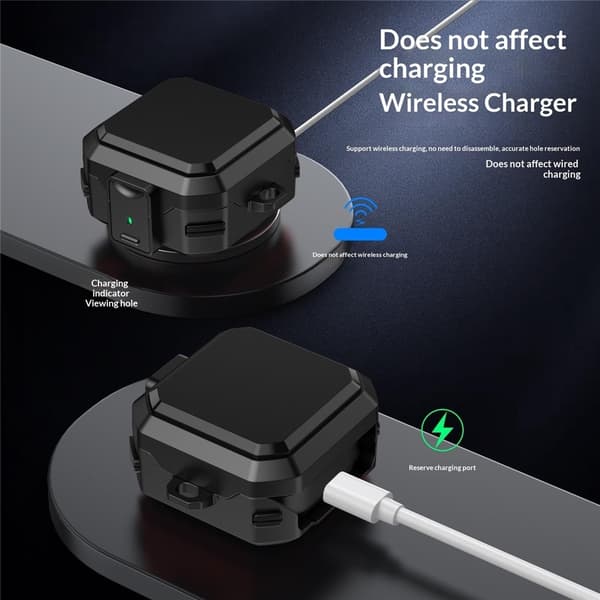 Beskyttende deksel til Samsung Galaxy Buds4 / Buds4 Pro med bryterlås Black