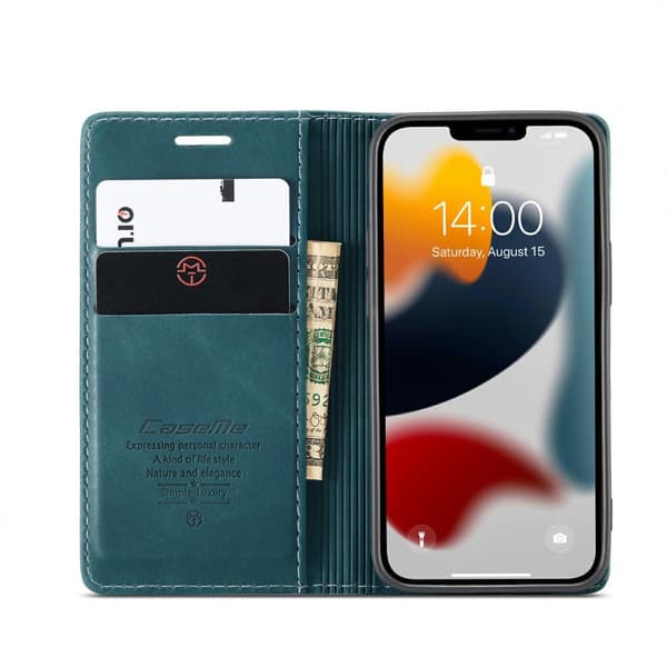 CASEME Retro tegnebog taske til iPhone 13 - Blå Blue
