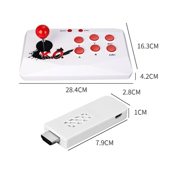 Retro Arcade Game Console Konsol Joystick Fighting Game Stick Support 2000 spel Vit