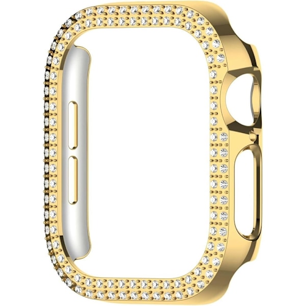 For A Watch Series 10 42mm Case Cover Frame Bling Rhinestone Decor - Guld Gold