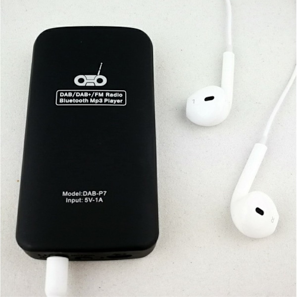 DAB Bluetooth Digital MP3-spiller med støtte for FM-radio og TF-kort White