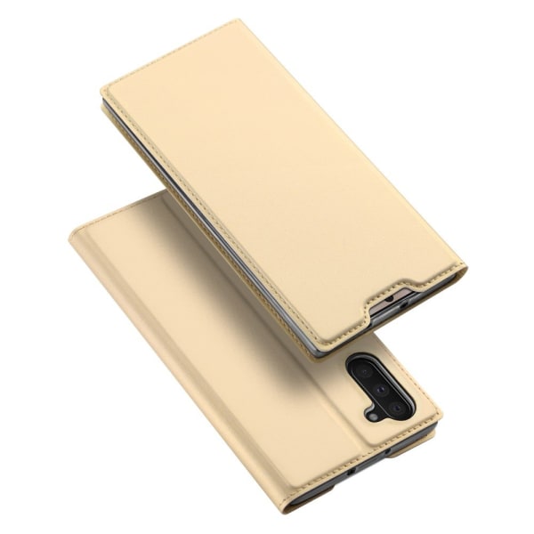 DUX CASE Skin Pro -sarjan Samsung Galaxy Note 10 läppäkotelo Gold