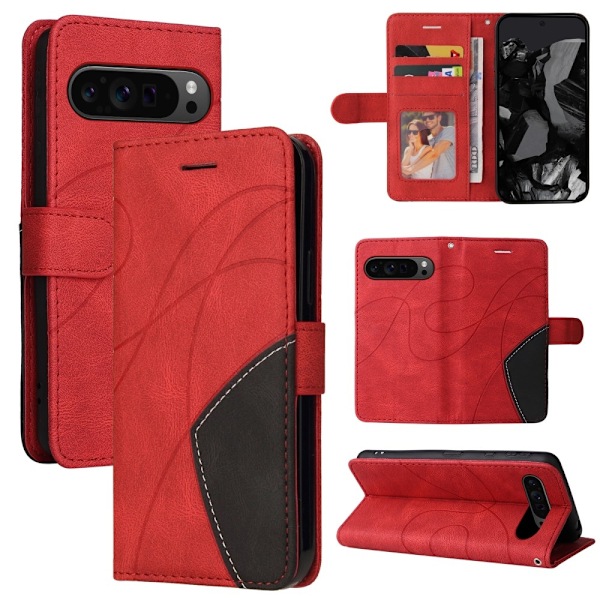 Til Google Pixel 9 Pro XL KT-serie-1 dobbeltfarve etui Red