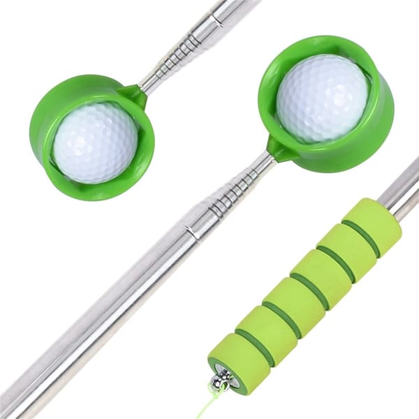 Golf Golfball Golfballgriper Rustfritt stål 2,7 m Teleskopisk plukker Silver