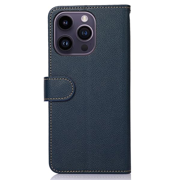 KHAZNEH telefoncover til iPhone 15 Pro - brun/blå Blue