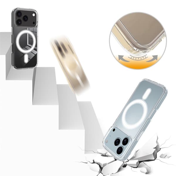 Til iPhone 17 Pro Max Gjennomsiktig Mobildeksel Transparent