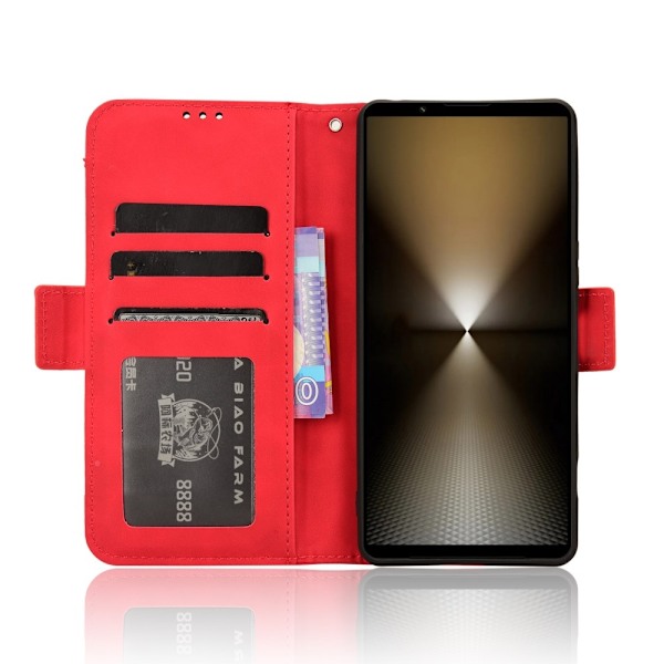 Lompakkoteline Käännettävä Puhelinkotelo Xperia 1 VI Red