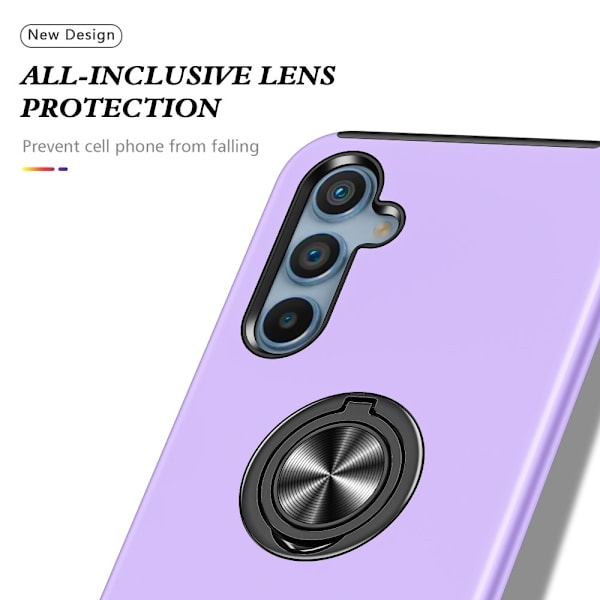 Samsung Galaxy A55 Sormirengas Sivutuen Hybridikotelo Purple