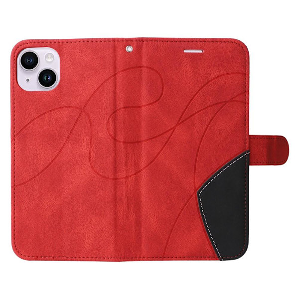 Til iPhone 15 Plus KT Series-1 Dobbeltfarvet etui Red