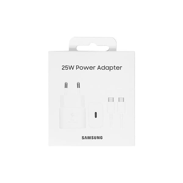 Samsung Hurtiglader EP-T2510 3A 25W inkl. Datakabel TYPE-C Hvit White