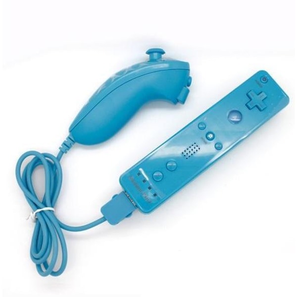 Kompatibel med Wii & Wii U Controller Set Motion Plus Bulk Blue Blue