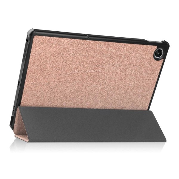 Til Lenovo Tab M10 Plus (Gen 3) Trifoldet Stativbetræk - Rose Gold Pink gold