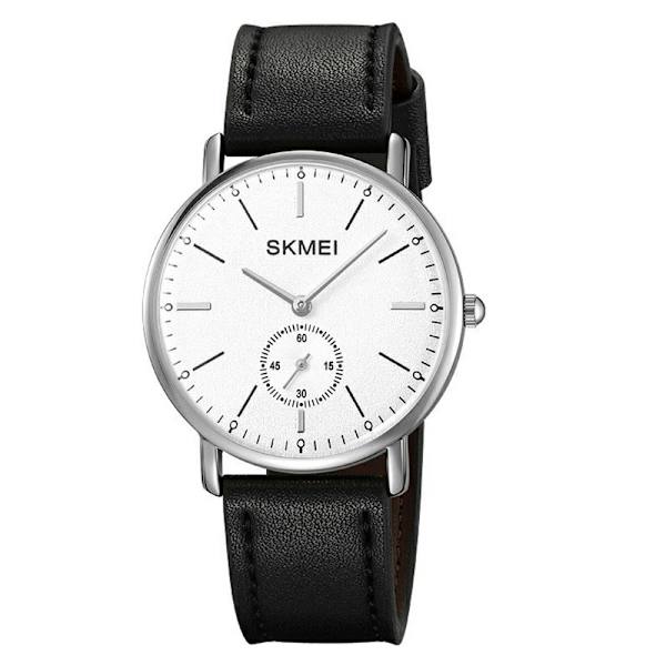SKMEI Armbandsklocka Klocka Läderrem Rund kvartsklocka - Silver Silver