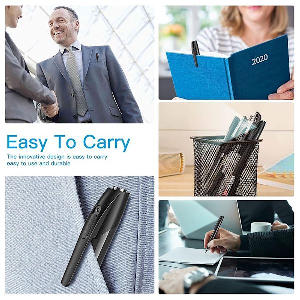 Hidden Camera Pen 1080P HD Spy Camera Video turvallisuutta varten Black