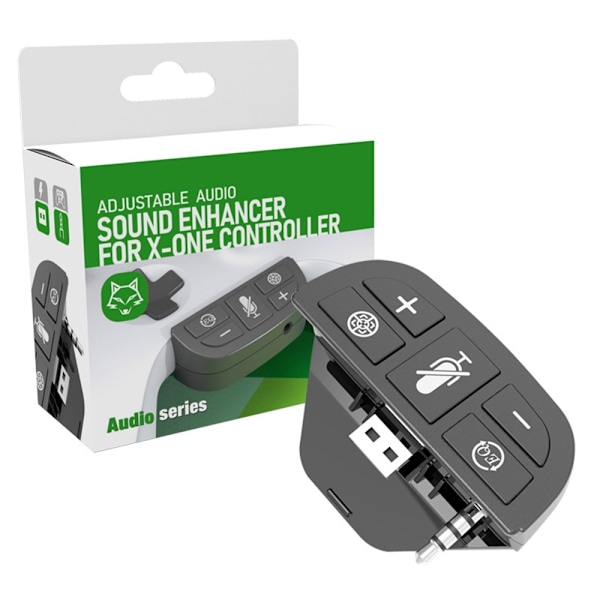HS-XO221 för Xbox One Controller Audio Enhancer 3,5 mm Stereo Headset Adapter Svart