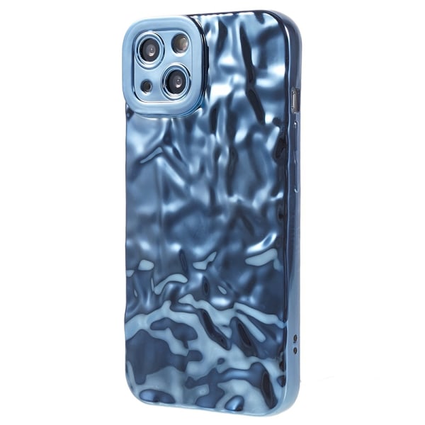 iPhone 15 TPU Kuori Elektroplating Rypistynyt Epätasainen Puhelimen Suojakotelo - Sininen Blue