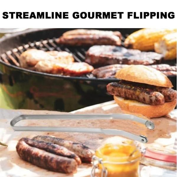 Grilltang i rustfrit stål Grill Grillklemme Silver