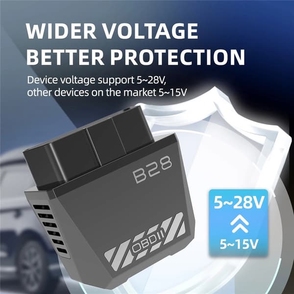 OBD2-feilkodeleser/-skanner ELM327 (Bluetooth 5.1) – Diagnoseverktøy Black