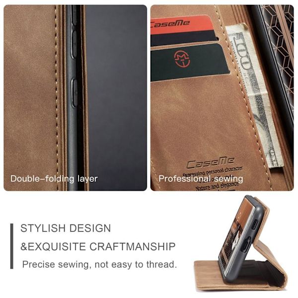 CASEME Retro lompakkokotelo Xiaomi Mi 11 - Ruskea Brown