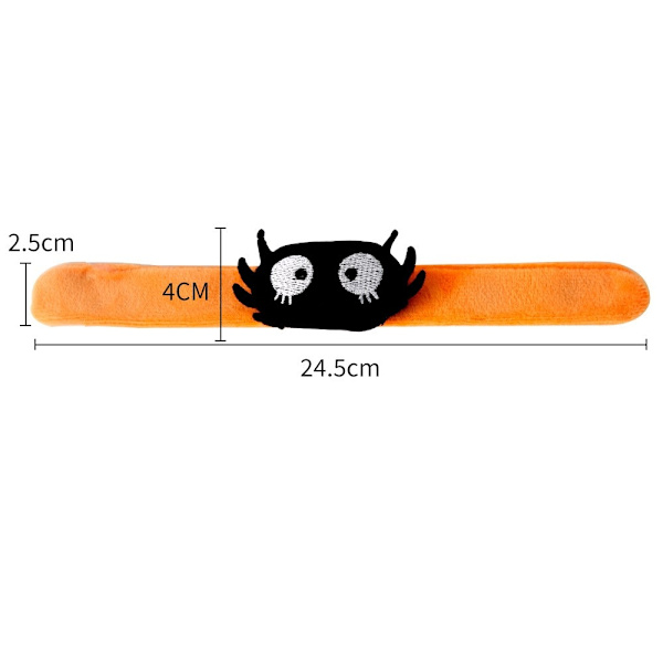 Halloween Slap Band Armbånd - Edderkopp Orange