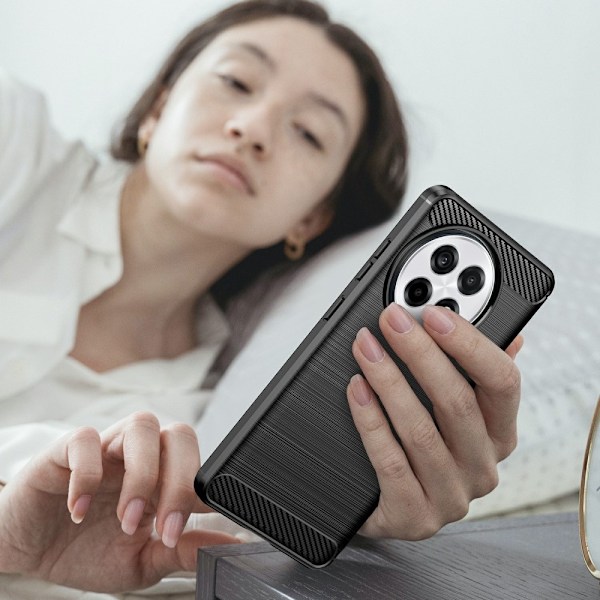 Puhelinkotelo TPU Shell Takakansi Carbon OnePlus 13R - Musta Black