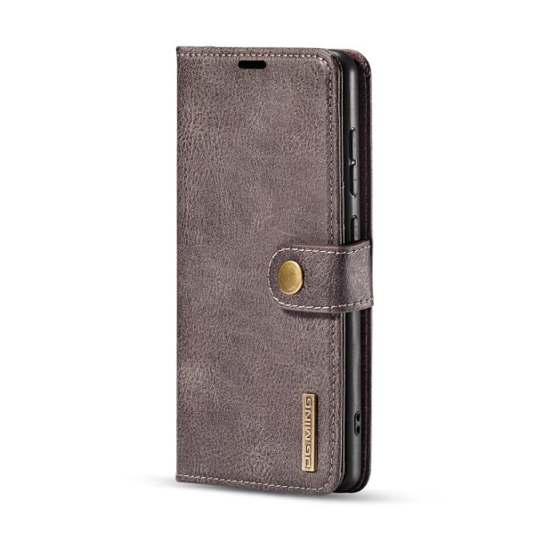 DG.MING Split nahkainen lompakkokotelo Samsung Galaxy A51 - Harmaa Grey