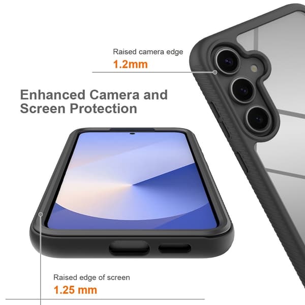 Til Samsung Galaxy S26 Mobildeksel med Skjermbeskytter Black