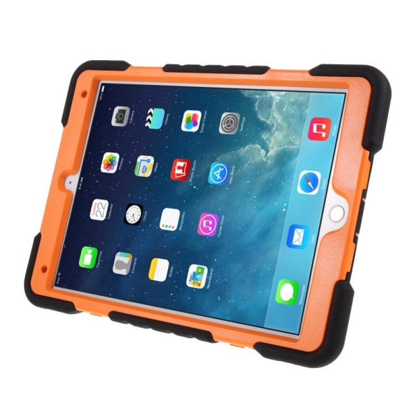 PEPKOO iPad 10.2 2020/2019. Ilma 10.5 2019. Pro 10.5 2017. Extreme Armor - Musta/Oranssi Black