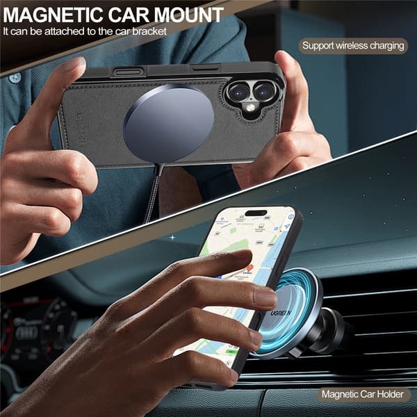 Til iPhone 17 Magnetisk Telefondeksel Black