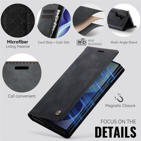 CASEME Telefonlommebokdeksel til Samsung Galaxy Z Fold8 Ultra Black