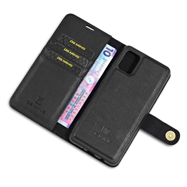 DG.MING Samsung Galaxy A71 Split Lommebok - deksel I Lær - Svart Black