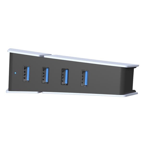 4 Port USB Hub til Sony PS5 Slim Expansion Hub opladeradapter Black