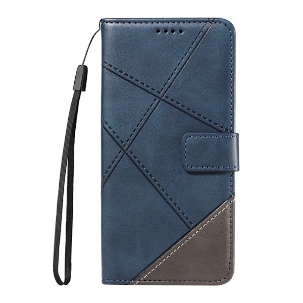 Lompakkokotelo iPhone 16e:lle – Geometrinen Viiva Blue