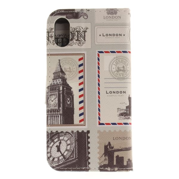iPhone X Lommebok - cover - London Elements