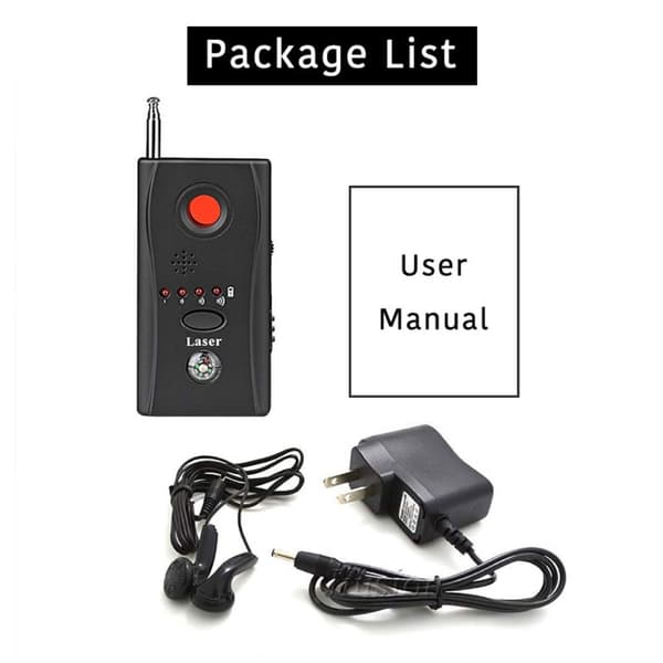 Kamera Detektor RF GSM Bug GPS Tracker Finder Detektor Buggdetektor Svart