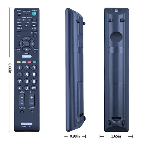 Fjernkontrollerstatning for RM-YD065 For Sony TV Black