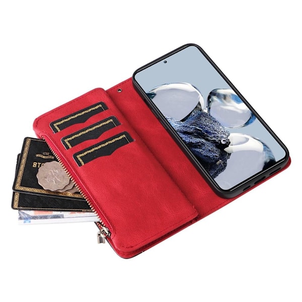 KT-monitoimisarja-5 Xiaomi 12T/12T Pro -puhelinkotelolle - punainen Red