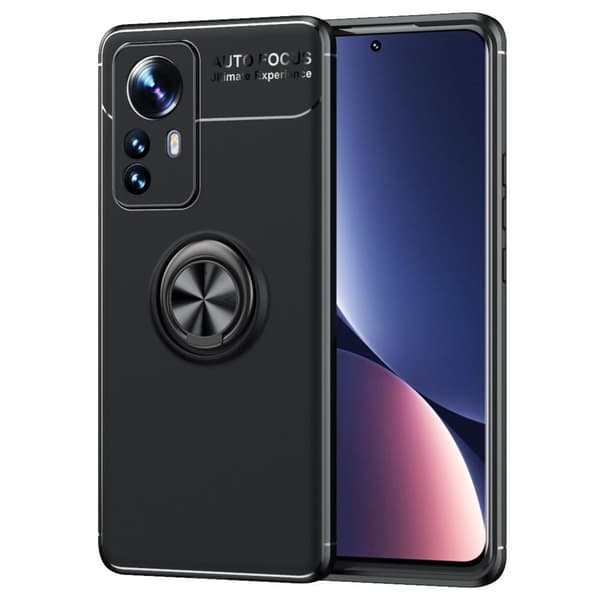 Xiaomi 12 Pro - deksel med fingerring og innebygd plate Black