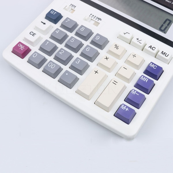 DS-200ML Solar og batteri Dobbelt strømforsyning Desktop Calculato White